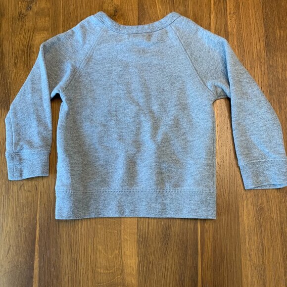 PEEK Shine Bright Sweatshirt Girls 12-18 Grey Gold Christmas Top Unisex Toddler - Picture 3 of 7